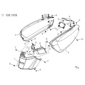 Seitengitter Agm Qube grau