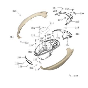 Seitenverkleidungn /buddybox Agm Veterano mattblau