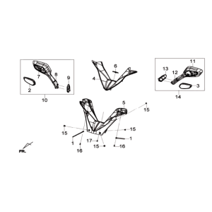 Lenkradverkleidung+Spiegelsatz Sym Joymax 125I ABS Schwarz (BK-231S)