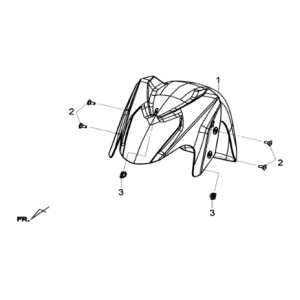 Vorderradschutzblech Sym Joymax 125I ABS Schwarz (BK-2123S)