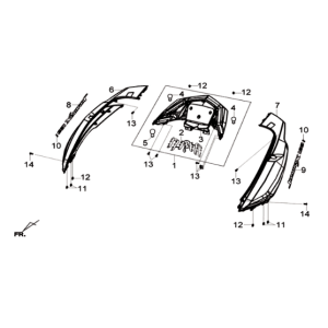 Sym Joymax 125I ABS schwarze Beschichtung (BK-231S)