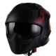 Vito Bruzano Helm, Schwarz/Rot