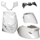 Verkleidungskit SP-Look Piaggio Zip 2000→50cc 2/4-Takt Glanzweiß 5-teilig