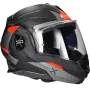 Überklapphelm LS2 Advant X Oblivion FF901 titan / mattschwarz / rot